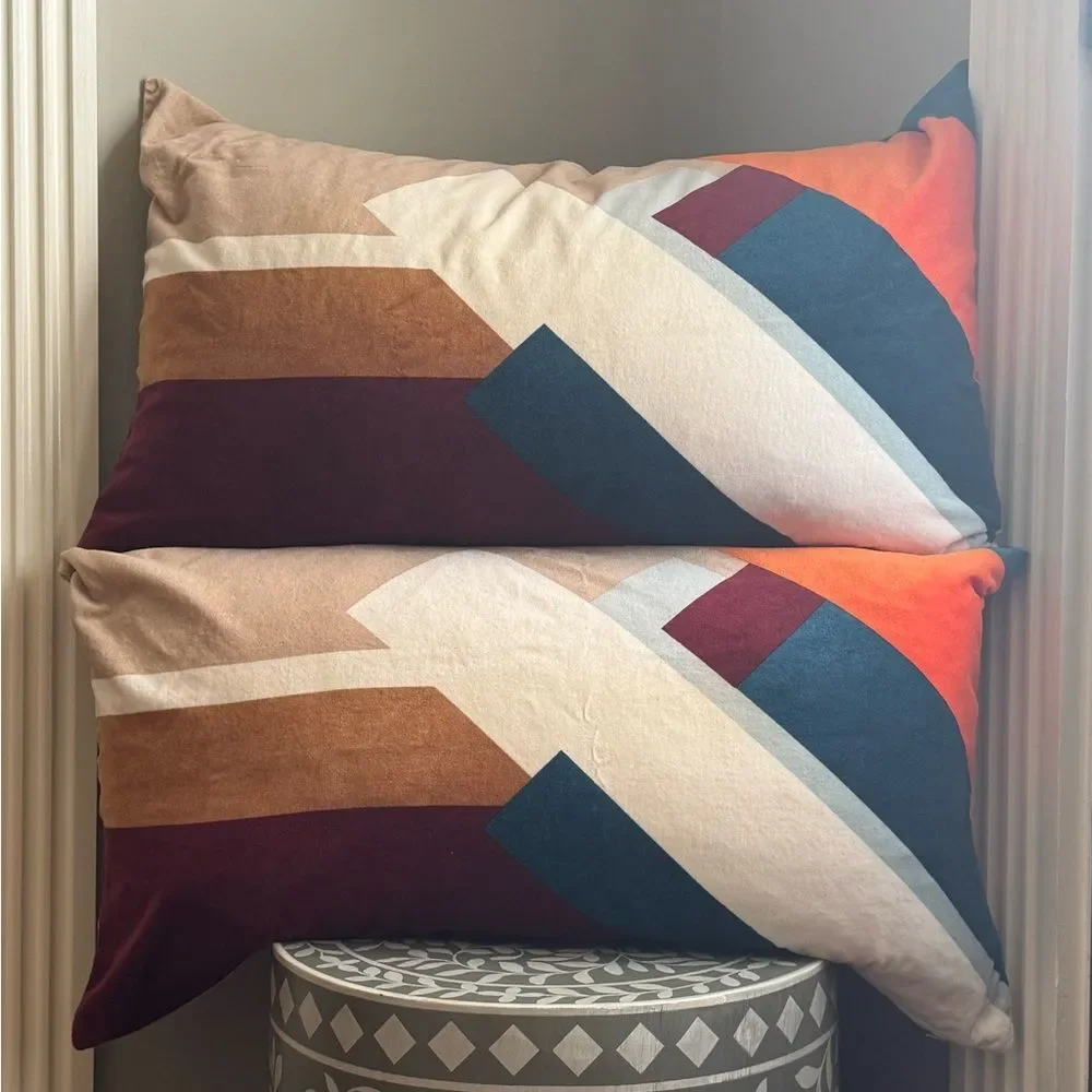 IKEA Luktaster Feather Filled Cotton Velvet Pillows